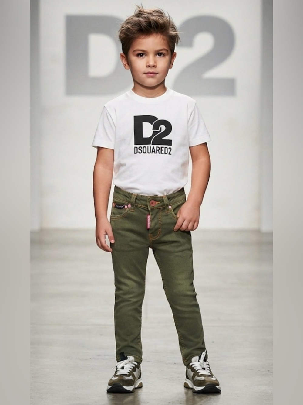 Authentic DSquared designer toddler boy signature skinny jeans 2T boys kids